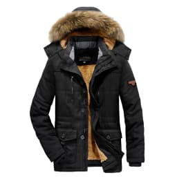 Men Winter New Windproof Hooded Thick Fleece Warm Parka Men Fashion Brand Coat Men Classic Casual Parka Jacket Men Size 6XL