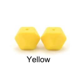 LOFCA Mini Hexagon 20pcs Silicone Beads 14mm Chewing Beads Charm Baby Teether Newburn Teething Necklace Pacifier Clip