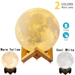 ZK20 LED Night Light 3D Print Moon Lamp Rechargeable Color Change 3D Light Touch Moon Lamp Children's Lights for Dropshipping