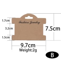 50pcs Display Cards for Necklace Bracelet Earrings Ear Studs Cardboard Package Hair Clips White Craft Hang Tag Card Wholesale