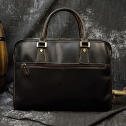 Newsbirds Mens Leather Handbag 15.6 Inch PC Notebook Laptop Briefcase Shoulder Bag 100% Cowhide Man Bag Male Business Bag