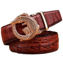 Crocodile alligator belt for men luxury strap automatic buckle cowhide genuine leather 2020 designer high quality casual fashion