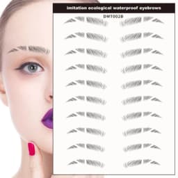 6D Eyebrow Tattoo Sticker Waterproof Eyebrow Templates Tools Cosmetics Professional Makeup Eye Brow Shaper Eyebrows Sticker