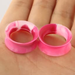 2pcs Silicone Flexible Ear Flesh Tunnel Plug Piercing Mixed Color Earlet Gauges Expansion Piercing Fashion Jewelry 6MM-25MM