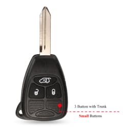 Jingyuqin 10X Car Key Shell Case 2/3/4/5/6 Butto for Chrysler Pacifica Aspen 300 Dodge RAM Caravan Jeep Commander Grand Cherokee