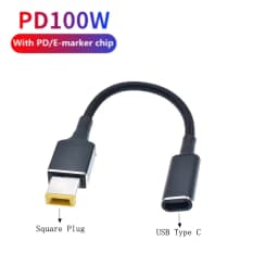 100W Type C Plug Converter USB Type C Female to Universal Laptop Adapter Connector Jack USB C 100W PD Fast Charging Cable Cord