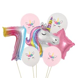 147Pcs Unicorn Birthday Balloons Arch Garland Kit Happy Birthday Banner for Girls Unicorn Birthday Party Decorations Baby Shower
