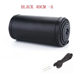36 38 40 CM DIY Genuine Leather Car Steering Wheel Cover Soft Anti Slip 100% Cowhide Braid With Needles Thread