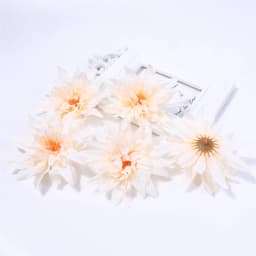 5PCS Dahlia Artificial Silk Flower Heads Decorative Scrapbooking For Home Wedding Artificial Flowers Decoration Fake Flower Wall