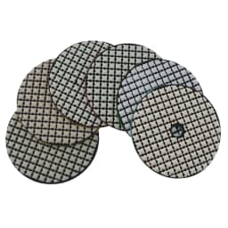 6 Pcs 4 Inch Dry Polishing Pad 100mm Flexible Stone Polishing Pads New Design Marble Granite Stone Wall 4" Sanding Disc