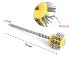 1PCS Professional Polishing Grit Mounted Matt Wire Brush 2.35MM Shank Jewelry Making Tools 0.2mm/0.3mm/0.45mm/0.55mm