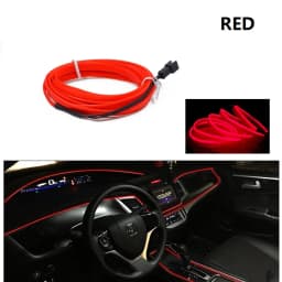 1/2/3/4/5M Car Interior Led Decorative Lamp EL Wiring Neon Strip For Auto DIY Flexible Ambient Light USB Cigar Atmosphere Diode