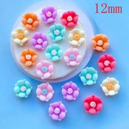 30Pcs Kawaii Cute Mixed Flowers Flat back Resin Cabochons Scrapbooking DIY Jewelry Craft Decoration Accessorie E199