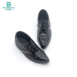 9-11cm Shoes for Doll Fits BJD Uncle Spherical Joint Doll Fashion Stitching Leather Shoes Black, Brown