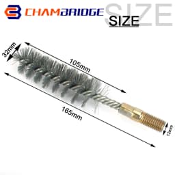 M12 Thread Wire Brush Metal Handle 18/22/25/32/40/50/65/75mm Brush Working Stainless Steel Wire Pipe Tube Cleaning Chimney Brush