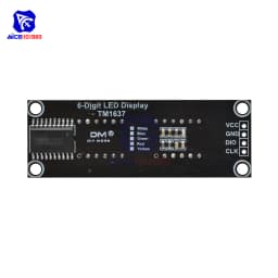 diymore 0.36 inch TM1637 6 Bits 7 Segment Digital LED DIsplay Module I/O Interface 5 Color Available for Arduino