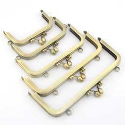 Buds head hasp clasp Smooth surface no hole screw purse frame 10/12.5/15/18/20cm antique brass DIY Kiss lock bag