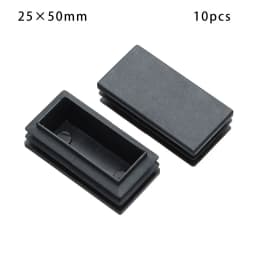 10Pcs Square Plastic Black Blanking End Cap Tube Pipe Insert Plug Bung 10x20~500x100mm Living Room Furniture Bed Frame