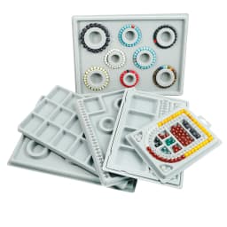 1Pc Gray Flocked Bead Board Professional Jewelry Organizer Tray Design Craft Shovel for Jewelry Making Measuring Tool Supplies
