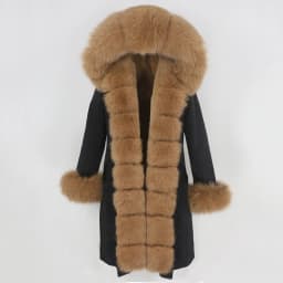 OFTBUY X-long Parka Waterproof Outerwear Real Fur Coat Winter Jacket Women Natural Fox Fur Hood Luxury Outerwear Detachable New