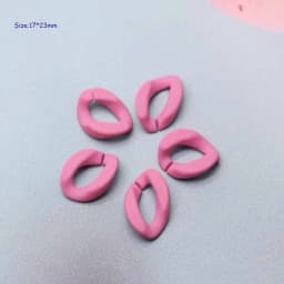 Acrylic Hand Paint Multi Color Twisted Assembled Parts Beads For Women Frosted Resin Pendant Necklace Jewelry Accessorie Finding