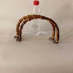 Outside 25X14 cm Large Size Thickness 1.2-1.5 cm Genuine Handmade Bamboo Bag Handle Obag Hanger Frame Rattan Purse Handles Parts