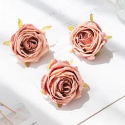 5 Pcs Artificial Roses Head Valentine Decora Home Room Wedding Wreath Bridal Accessories Clearance Garland Material Fake Flowers