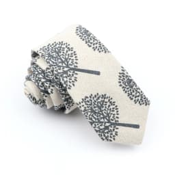 High Quality Cute Linen Cartoon Tie For Men Cat Polar Bear Watermelon Waves Printed Funny Gift Animal Narrow Striped Slim Cravat