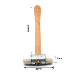 Double-Face Nylon Mallet Hammer with Wooden Handle Jewelry Forming Metal Punching Leather Craft Bench Smithing Tools