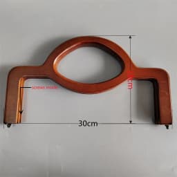 1 Set 30x8 Cm Red Coffee Color Solid Wood With Screws Sewing Holes Diy Handbag Accessories Obag Handles Wooden Purse Frame Bag