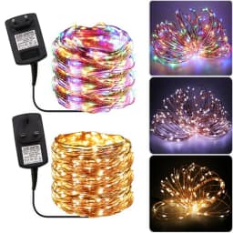 12V Led Fairy Lights Copper Wire String Christmas Lights 10M 20M 30M Holiday Outdoor Garland For Tree Wedding Party Decoration