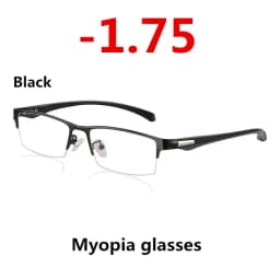New Sun Photochromic Myopia Eyeglasses Optical Men Student Finished Myopia Eyewear Prescription Glasses Frame Half Rim -1.0 -4.0