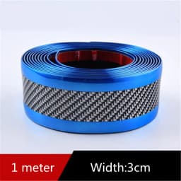 Car Stickers Anti Scratch Door Sill Protector Rubber Strip Carbon Fiber Car Threshold Protection Bumper Film Sticker Car Styling