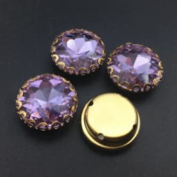 All size round glass Crystal Gold base lacy claw flower flat top shape Sew on rhinestone wedding dress bags shoes decoration diy