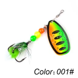FTK 1pc Fishing Lure Spinner Bait 8g 13g 19g Spoon Lures Metal Bass Hard Bait With Feather Treble Hooks Wobblers Pike Tackle