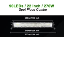 22 32 42 50 52'' Inch Straight Curved Led Light Bar Spot Flood LED Car Lights Offroad Driving Fog Lamp Truck 4x4 ATV UTV 12V 24V