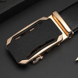 CEXIKA Men's Genuine Leather Automatic Buckle Belt Custom Engraved Name/Logo Ideal Waist Belt for Father's Day Personalized Gift
