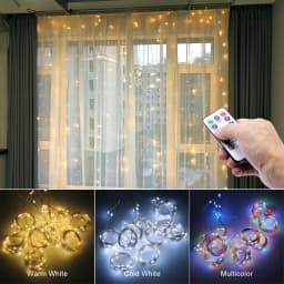 3M LED Curtain Garland USB String Lights Fairy Festoon With Remote Christmas Wedding Holiday New Year Decoration 2024 for Home