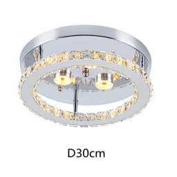 Modern LED Crystal Chandelier Lighting Mirror Rings Ceiling Lamp for Living Room Kitchen Luminaire Home Decor Light Fixture