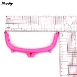 1 Piece Candy Color Arc Resin Plastic Purse Frame With Hole Kiss Clasp Lock DIY Bag Accessories