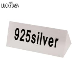 Clear Acrylic 925 Silver Signage Counter Display Tag Card Jewelry Store Accessories Necessity Lable