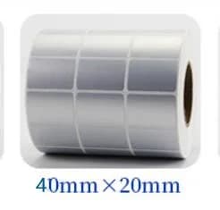 Silver Thermal Transfer Labels PET barcode adhesive sticker Waterproof Tear-proof oil-proof Thermal Transfer Ribbon Printer Stic