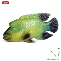 Oenux Sea Life Animals Model Action Figures Ocean Fish Sailfish Bass Grouper Salmon Aquarium Figurines PVC Educational Kids Toy