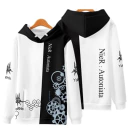 Game NieR Automata 2B YoRHa No. 2 Type B 9S YoRHa No. 9 Type S Cosplay Costume 3D Sweatshirt Men Zipper Hoodies Outwear Coat