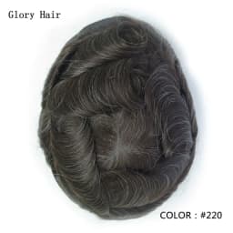 0.12-0.14mm Injected Male Hair Prosthesis Injection Thin Skin Toupee Man Wigs Human Hair Men's Capillary Prothesis For Hair Loss