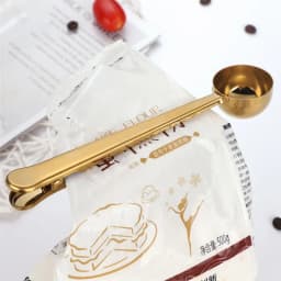 1/3Pcs Multifunction Stainless Steel Coffee Scoop with Clip Coffee Tea Measuring Scoop 1Cup Ground Coffee Measuring Scoop Spoons