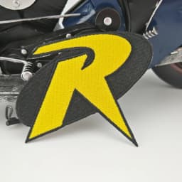 Movie ROBIN R Embroidered Yellow Cool Mini Patches Front Iron on Clothing for Motorcycle Bikers Jackets Vests Jeans Decoration