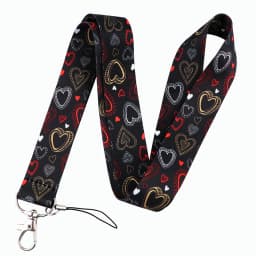 LB3010 Pink Love Neck Strap Lanyard for Key ID Card Cell Phone Straps USB Badge Holder DIY Neck Strap Hang Rope Rainbow Keychain