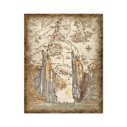 Tolkien Middle Earth Retro Travel Map Wall Art Canvas Painting Prints Fantasy Literature Movie Poster Wall Pictures Home Decor
