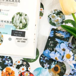45 pcs/box Flower collection Decorative Stationery Planner mini Round Stickers Scrapbooking DIY Diary Album Stick Lable